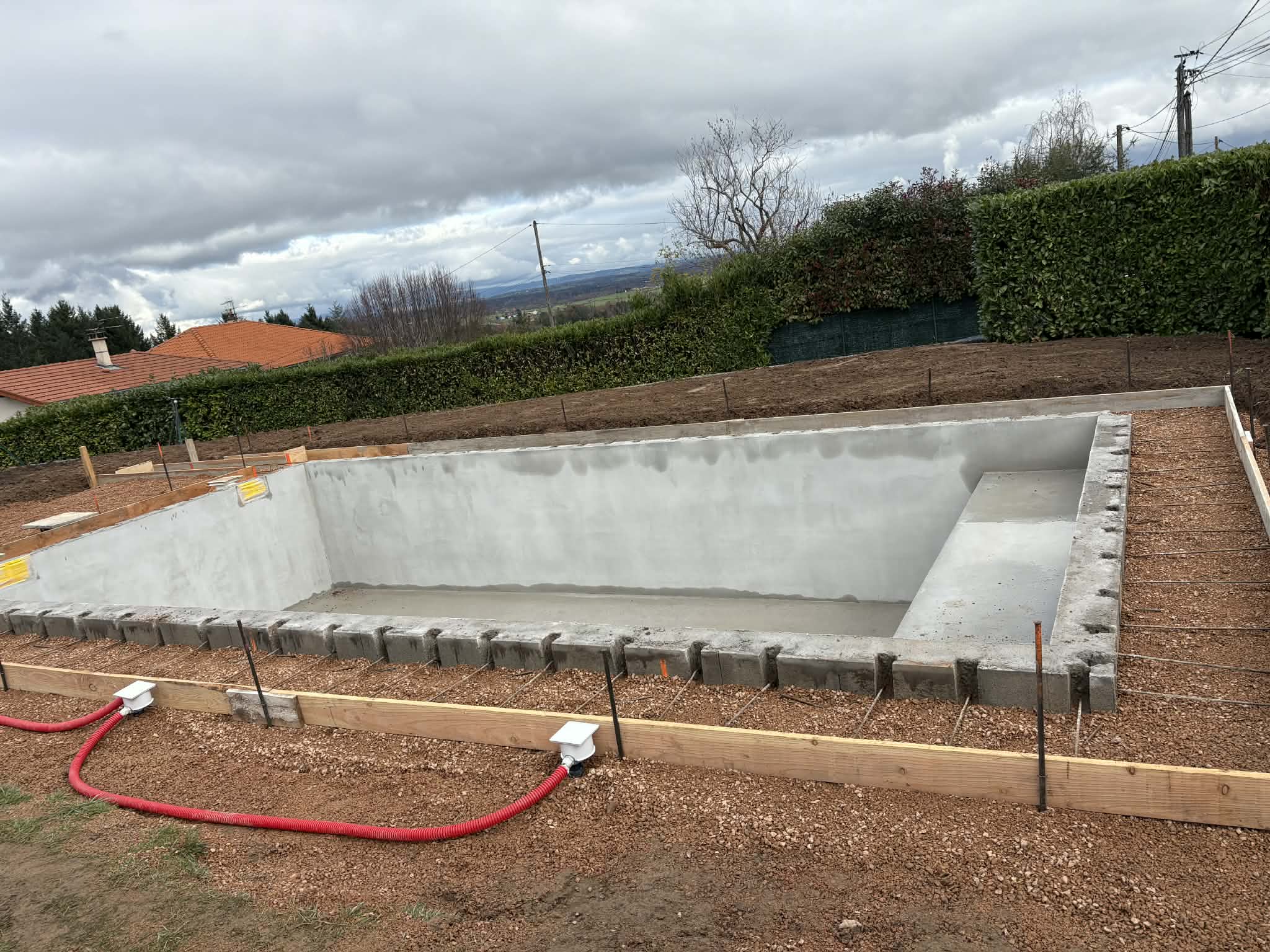 Maisonnerie avec plage rectangle